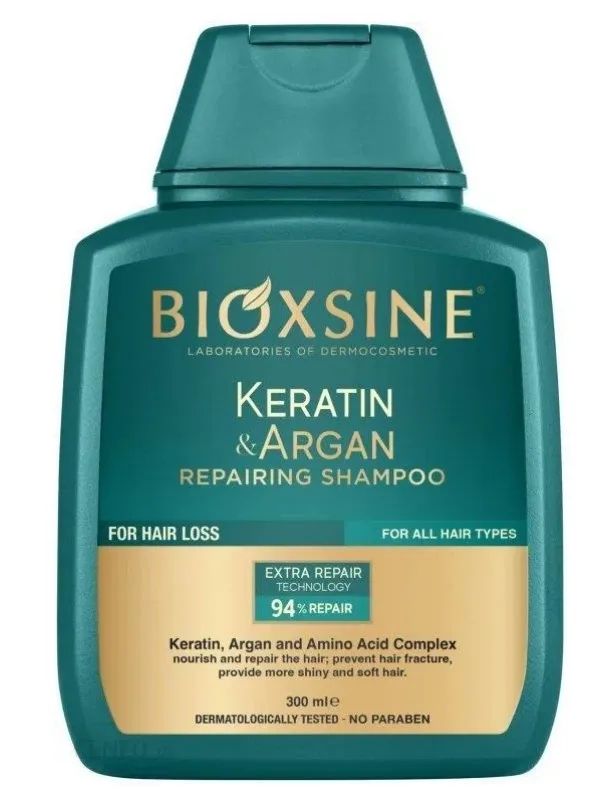 Шампунь Bioxcin Keratin & Argan восстанавливающий, увлажняющий, 300 мл