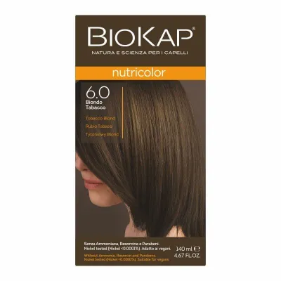 Стойкая краска для волос Biokap Nutricolor, питает и укрепляет, оттенок 6.0, 140 мл