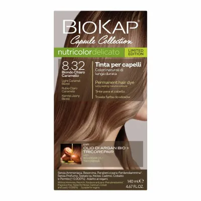 Краска для волос Biokap Nutricolor Delicato, оттенок 8.32, 140 мл