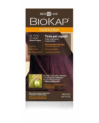 Стойкая краска для волос Biokap Nutricolor, оттенок 5.22, 140 мл