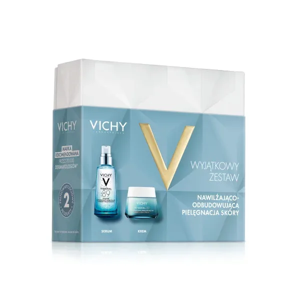 Набор Vichy Mineral 89: сыворотка-бустер 50 мл и увлажняющий крем 100H насыщенный 50 мл