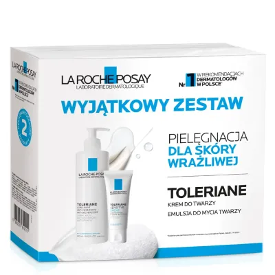 Набор La Roche-Posay Toleriane: очищающая эмульсия 400 мл и увлажняющий крем для лица 40 мл