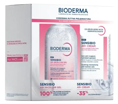 Набор Bioderma Sensibio AR+: крем 40 мл и мицеллярный гель 250 мл, для чувствительной кожи