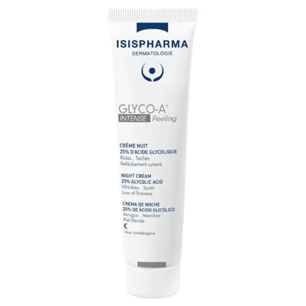 Ночной крем-пилинг для лица Isispharma Glyco-A Intense Peeling с гликолевой кислотой 25%, 30 мл