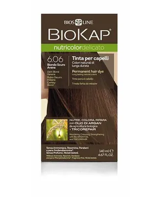 Краска для волос Biokap Nutricolor Delicato, оттенок 6.06, 140 мл