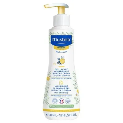Гель для мытья Mustela Bebe Cold Cream, питательный, для сухой кожи детей, 300 мл