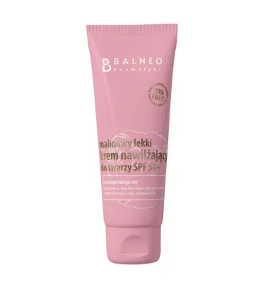Солнцезащитный крем для лица Balneokosmetyki Malinowy лёгкий, увлажняющий, SPF 50, 70 мл