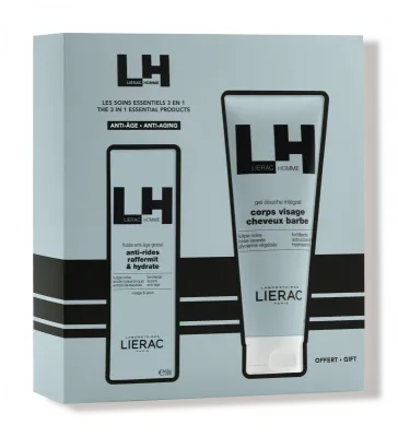 Набор для мужчин Lierac Homme, эмульсия для лица anti-aging 50 мл и гель для душа 200 мл