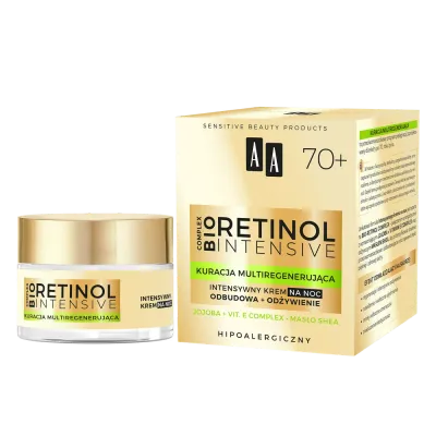 Ночной крем для лица AA Retinol Intensive 70+ восстанавливающий, питательный, для зрелой кожи, 50 мл