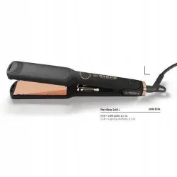 Выпрямитель для волос Kiepe Pure Rose Gold L 8266 титановый, плавающие пластины, чёрный