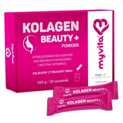 Коллаген рыбий Myvita Beauty, гидролизованный, порошок, 30 саше