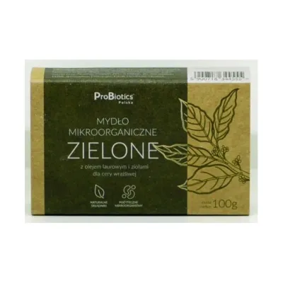 Мыло ProBiotics, зелёное, для комбинированной кожи, склонной к высыпаниям, 100 г