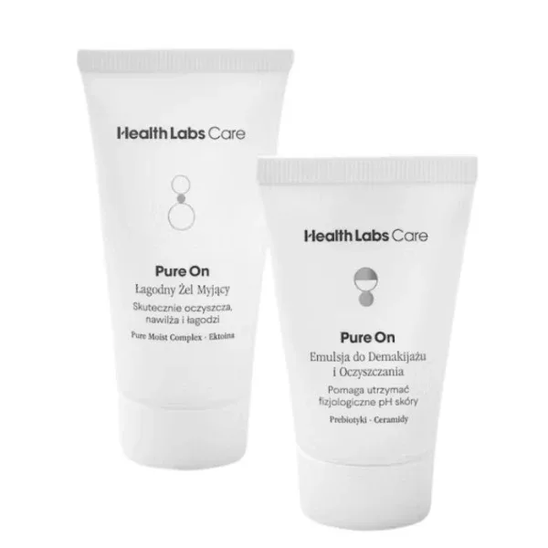 Набор для очищения лица Health Labs Care Pure On гель для умывания и эмульсия для снятия макияжа, гель 30 мл, эмульсия 20 мл