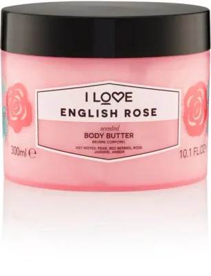 Масло для тела I Love Scented Body Butter English Rose, увлажняющее, 300 мл