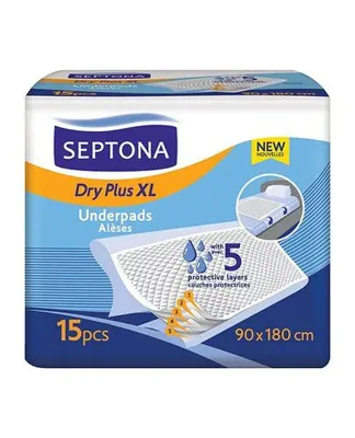 Гигиенические пелёнки Septona Dry Plus XL, 90 x 180 см, 15 шт