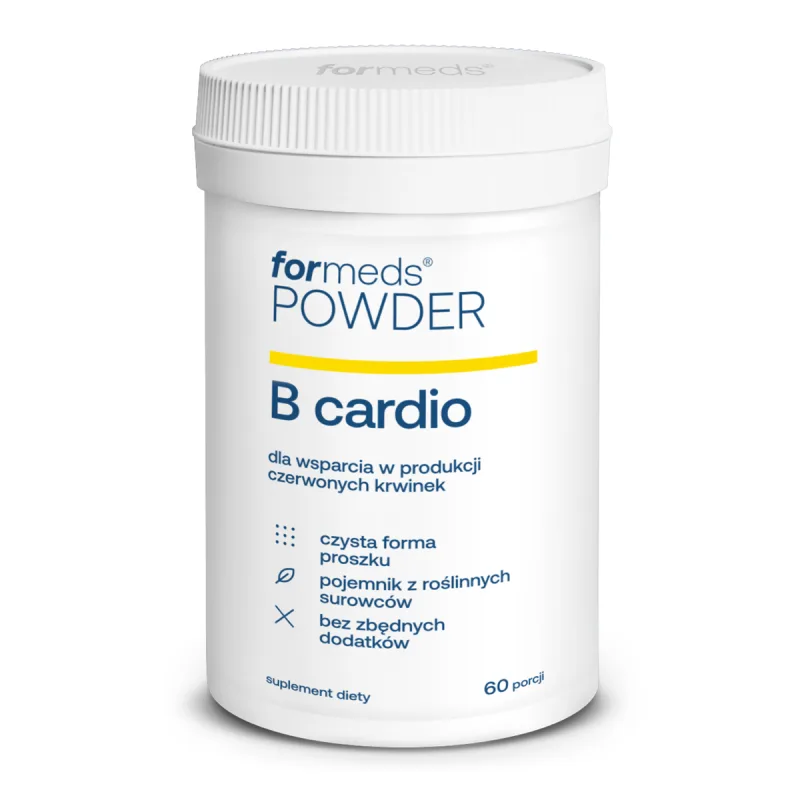 Витамины группы B ForMeds Powder B Cardio, B12, B6 и фолиевая кислота, порошок, 60 порций