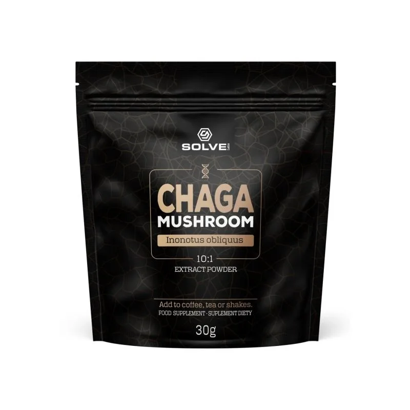 Порошок из гриба чага SolveLabs Chaga Mushroom Powder, экстракт 10:1, 30 г