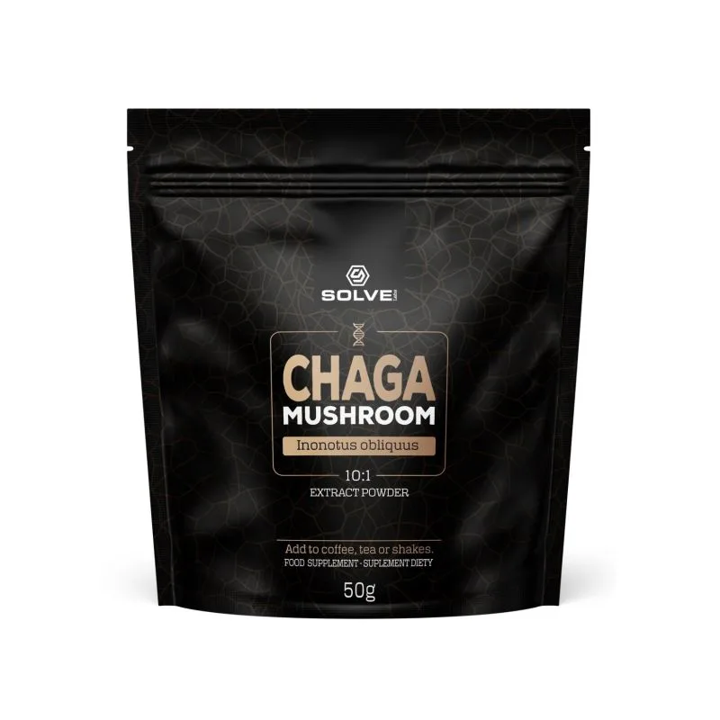 Порошок из гриба чага SolveLabs Chaga Mushroom Powder, экстракт 10:1, 50 г