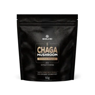 Порошок из гриба чага SolveLabs Chaga Mushroom Powder, экстракт 10:1, 50 г
