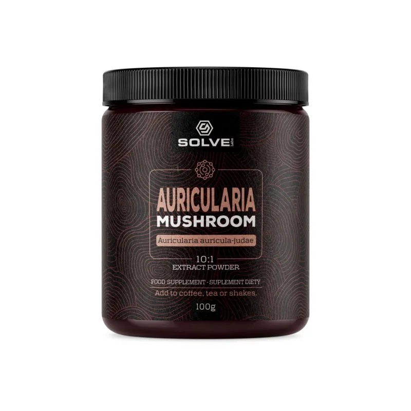 Порошок из гриба аурикулярия SolveLabs Auricularia Mushroom Powder, экстракт 10:1, 100 г