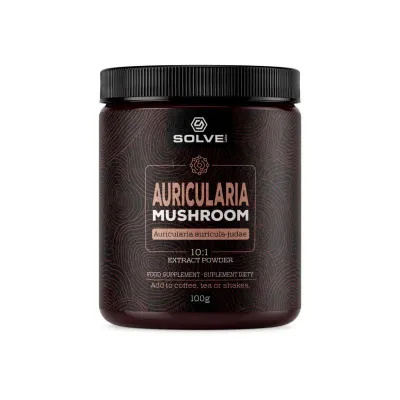 Порошок из гриба аурикулярия SolveLabs Auricularia Mushroom Powder, экстракт 10:1, 100 г
