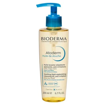 Масло для душа Bioderma Atoderm Huile de Douche, увлажняющее, для лица и тела, 200 мл