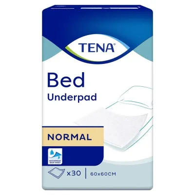 Впитывающие пелёнки TENA Bed Normal, двухслойные, 60 x 60 см, 30 шт