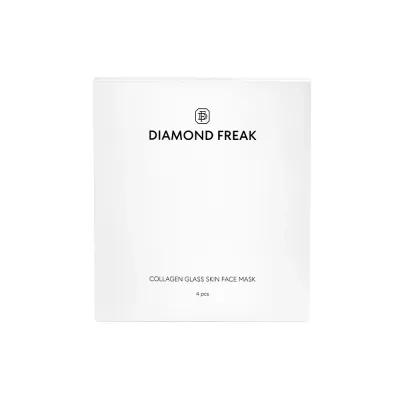 Тканевая маска для лица Diamond Freak Collagen Glass Skin Face Mask увлажняющая, с коллагеном, 4 шт по 35 г
