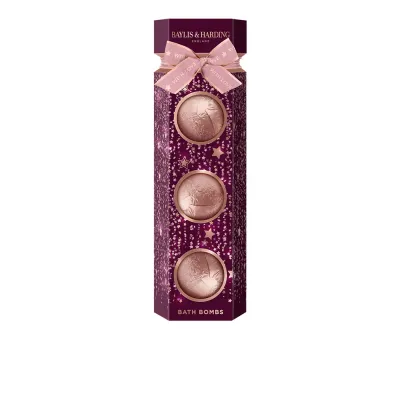 Набор бомбочек для ванны Baylis & Harding Wild Cherry & Vanilla, 3 шт, подарочный