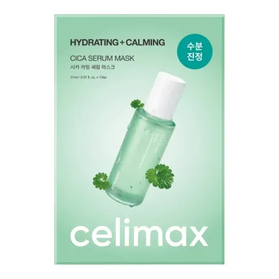 Тканевая маска для лица Celimax The Real Cica Calming Serum Mask, успокаивающая, с центеллой, 10 шт