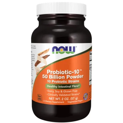 Пробиотик NOW Foods Probiotic-10, 50 млрд КОЕ, 10 штаммов, порошок, 57 г