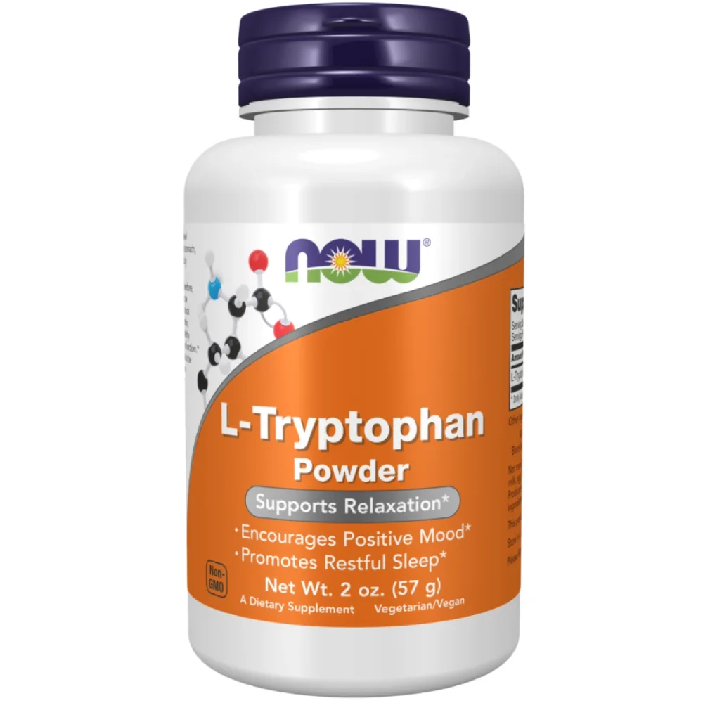 L-триптофан в порошке NOW Foods L-Tryptophan, 57 г