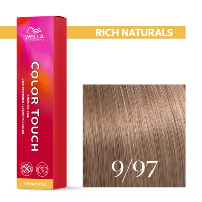 Тонирующий крем для волос Wella Professionals Color Touch, без аммиака, оттенок 9.97, 60 мл