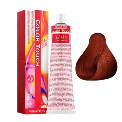Полуперманентная краска Wella Professionals Color Touch, без аммиака, с кератином, оттенок 66.44, 60 мл
