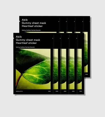 Тканевая маска для лица Abib Gummy Sheet Mask Heartleaf Sticker успокаивающая, увлажняющая, 10 шт. по 27 мл