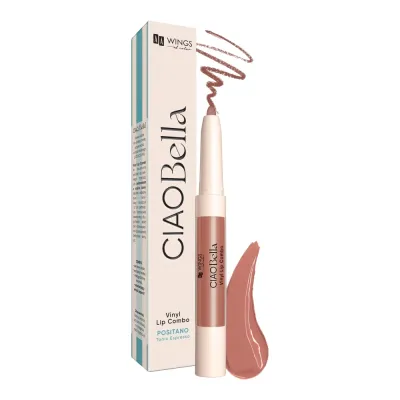 Набор для губ AA Wings of Color Ciao Bella Vinyl Lip Combo, оттенок 04 Salted Caramel Mix, 0,85 г + 4 мл