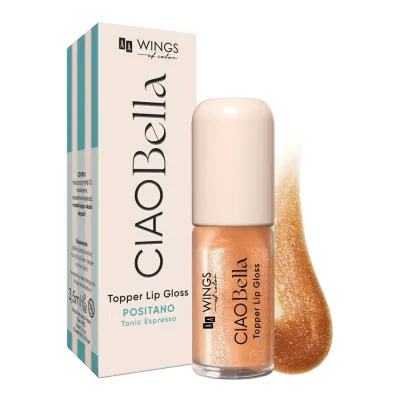 Блеск для губ AA Wings of Color Ciao Bella Topper Lip Gloss, топпер, оттенок 02 Walnut Glaze, 3,5 мл