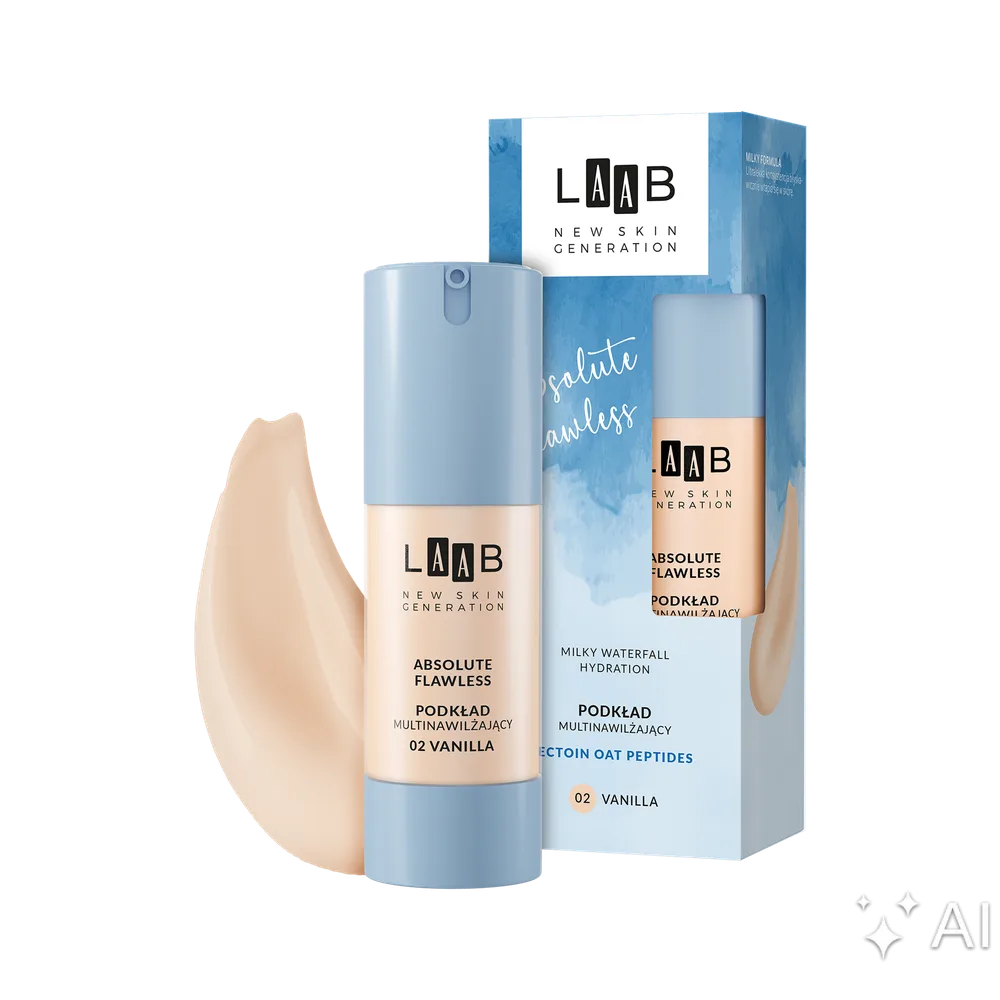 Тональная основа AA LAAB Milky Waterfall Hydration увлажняющая, для обезвоженной кожи, оттенок 02 Vanilla