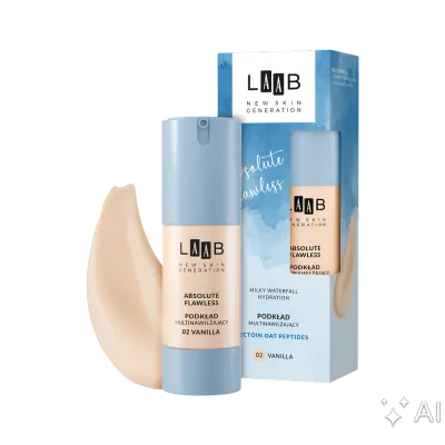 Тональная основа AA LAAB Milky Waterfall Hydration увлажняющая, для обезвоженной кожи, оттенок 02 Vanilla