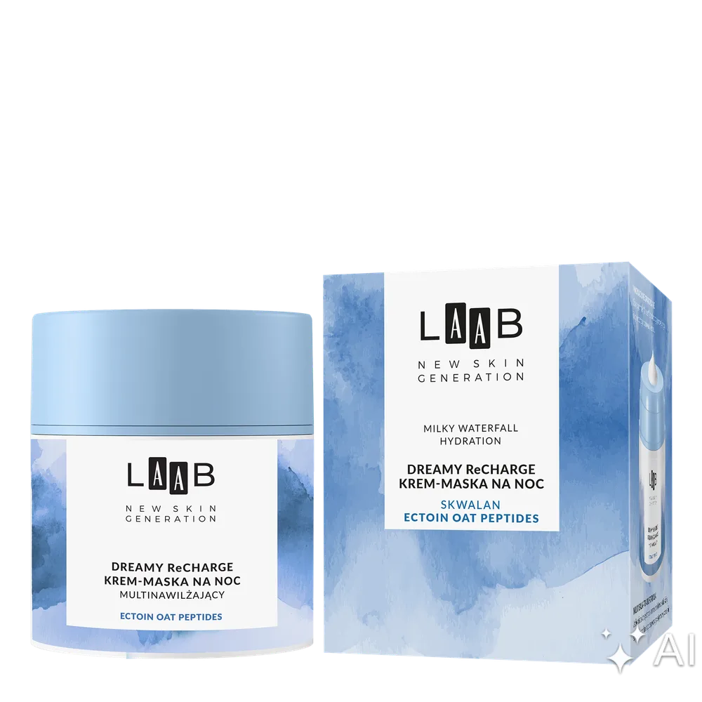 Ночной крем-маска для лица AA LAAB Milky Waterfall Hydration Dreamy Recharge увлажняющий, для обезвоженной кожи, 50 мл