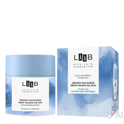 Ночной крем-маска для лица AA LAAB Milky Waterfall Hydration Dreamy Recharge увлажняющий, для обезвоженной кожи, 50 мл