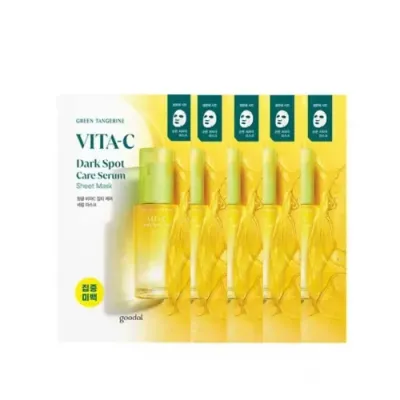 Тканевая маска для лица Goodal Green Tangerine Vita C против пигментации, с витамином C, 5 шт