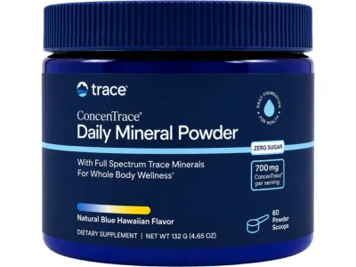 Минералы в порошке Trace Minerals ConcenTrace Daily Mineral Powder, вкус Blue Hawaiian, 132 г