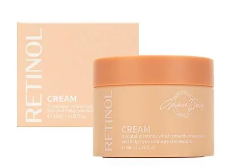 Ночной крем для лица Grace Day Retinol Cream против морщин, с ретинолом и бакучиолом, 50 мл