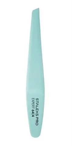 Пинцет для бровей Staleks Pro Expert 64 Type 4, узкий скошенный