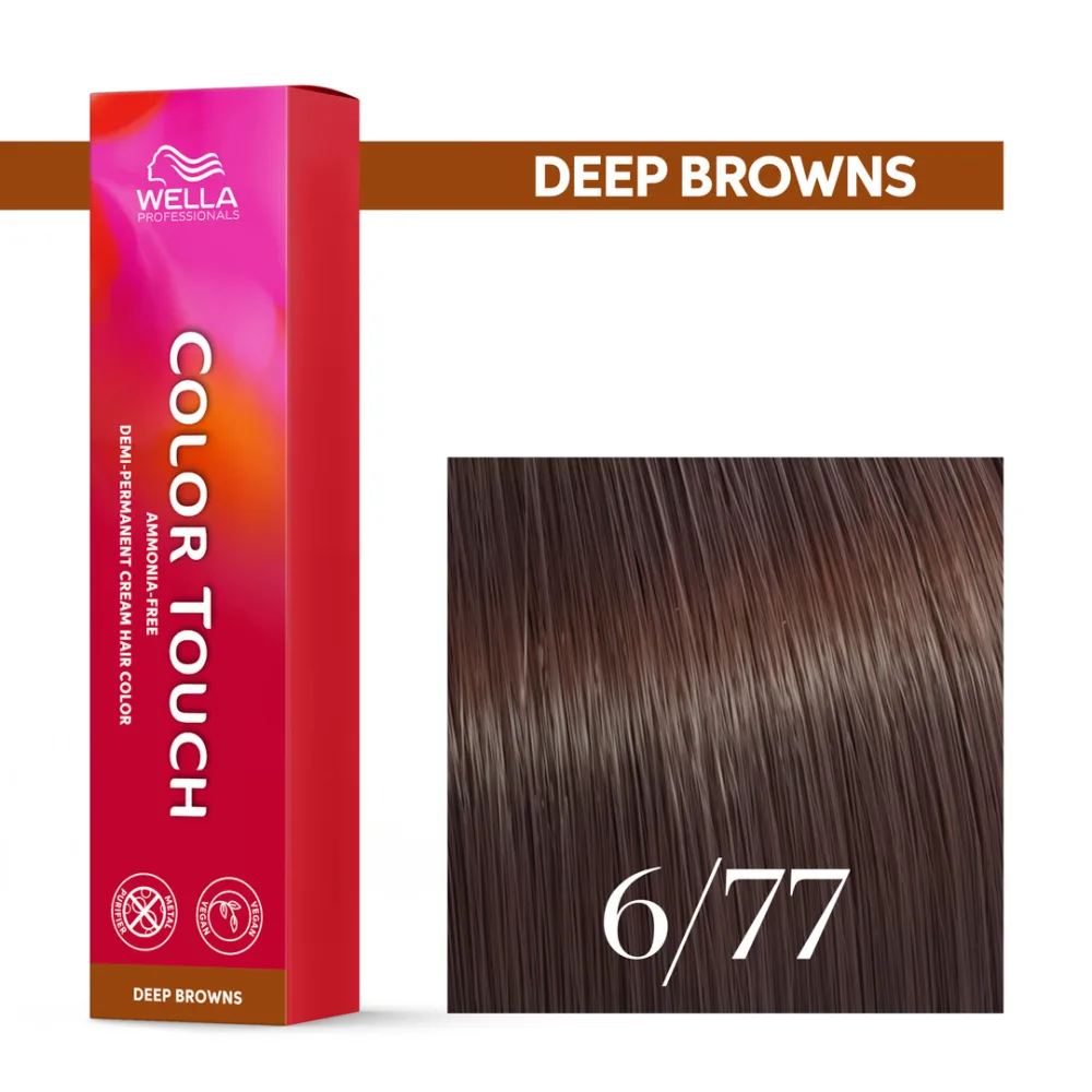 Тонирующая крем-краска Wella Professionals Color Touch без аммиака, оттенок 6/77, 60 мл