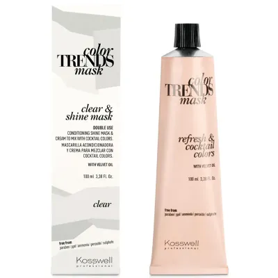 Полуперманентная краска Kosswell Color Trends Mask, кремовая, 100 мл, оттенок clear shine&mask