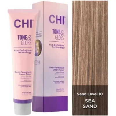 Тонер для волос CHI Tone & Gloss, оттенок Sea Sand, 85 г