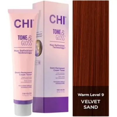 Тонер для волос CHI Tone & Gloss, оттенок Velvet Sand, 85 г
