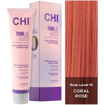 Тонер для волос CHI Tone & Gloss, оттенок Coral Rose, 85 г